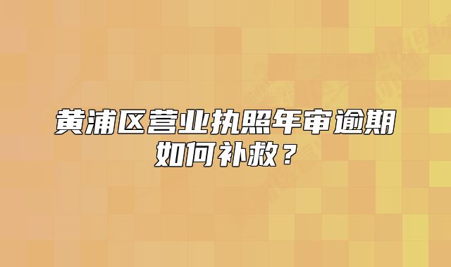 黃浦區(qū)營(yíng)業(yè)執(zhí)照年審逾期如何補(bǔ)救？