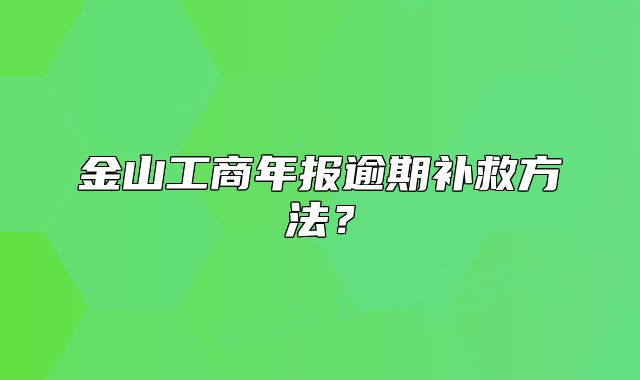 金山工商年報(bào)逾期補(bǔ)救方法？
