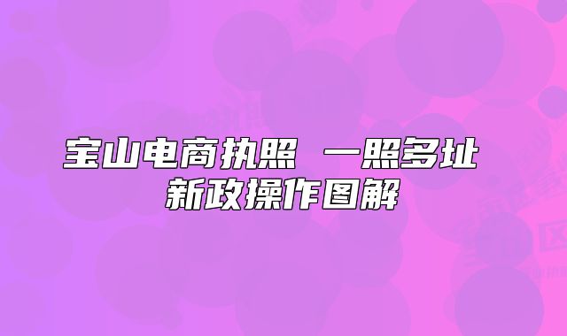 寶山電商執(zhí)照 一照多址 新政操作圖解