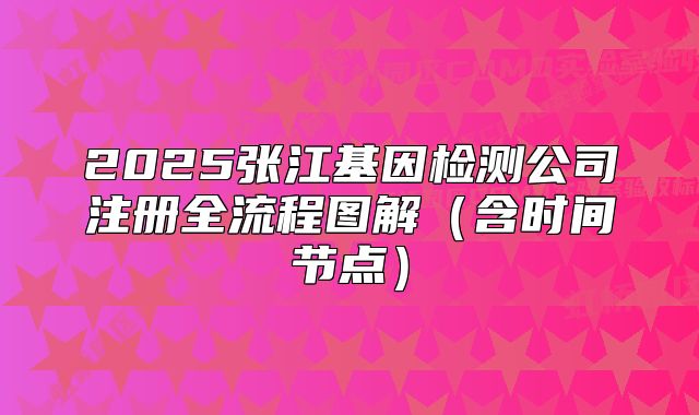 2025張江基因檢測公司注冊全流程圖解（含時(shí)間節(jié)點(diǎn)）