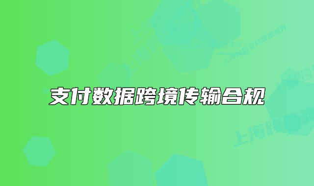 支付數(shù)據(jù)跨境傳輸合規(guī)