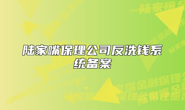 陸家嘴保理公司反洗錢系統(tǒng)備案