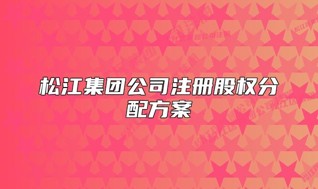 松江集團(tuán)公司注冊(cè)股權(quán)分配方案