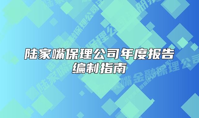 陸家嘴保理公司年度報(bào)告編制指南