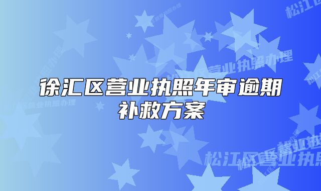 徐匯區(qū)營(yíng)業(yè)執(zhí)照年審逾期補(bǔ)救方案