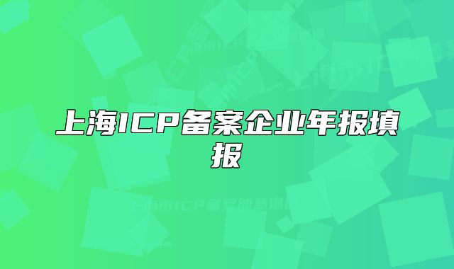上海ICP備案企業(yè)年報填報