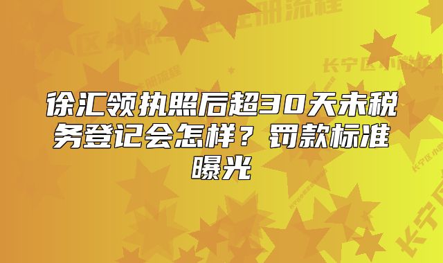 徐匯領(lǐng)執(zhí)照后超30天未稅務(wù)登記會(huì)怎樣？罰款標(biāo)準(zhǔn)曝光