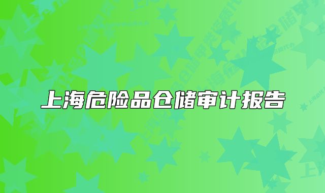 上海危險品倉儲審計報告