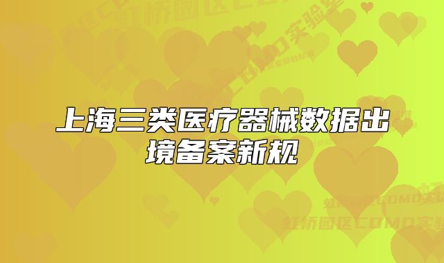 上海三類醫(yī)療器械數(shù)據(jù)出境備案新規(guī)