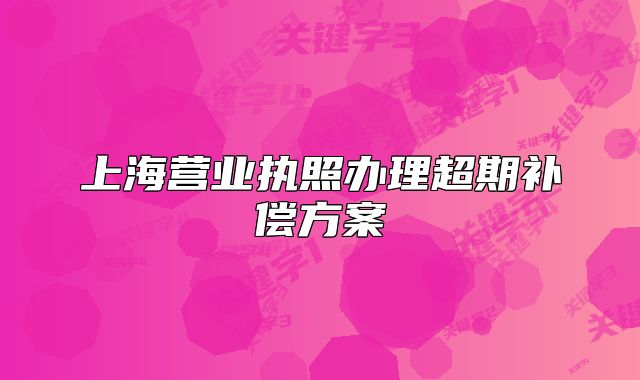 上海營(yíng)業(yè)執(zhí)照辦理超期補(bǔ)償方案