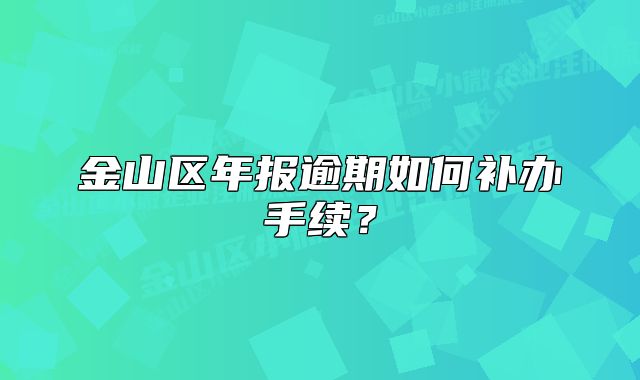 金山區(qū)年報(bào)逾期如何補(bǔ)辦手續(xù)?