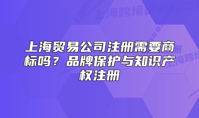上海貿(mào)易公司注冊(cè)需要商標(biāo)嗎？品牌保護(hù)與知識(shí)產(chǎn)權(quán)注冊(cè)