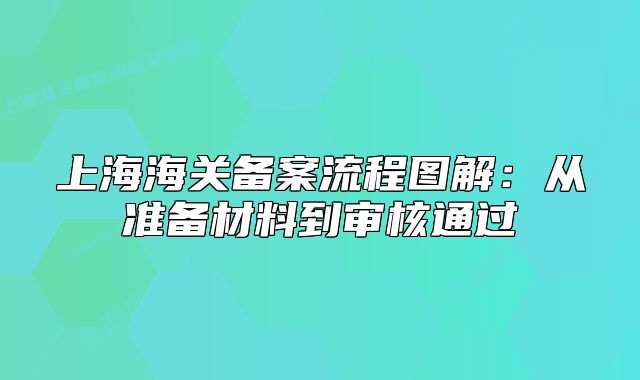 上海海關(guān)備案流程圖解：從準(zhǔn)備材料到審核通過