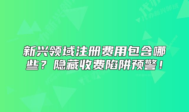 新興領(lǐng)域注冊(cè)費(fèi)用包含哪些？隱藏收費(fèi)陷阱預(yù)警！