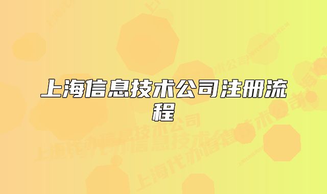 上海信息技術公司注冊流程