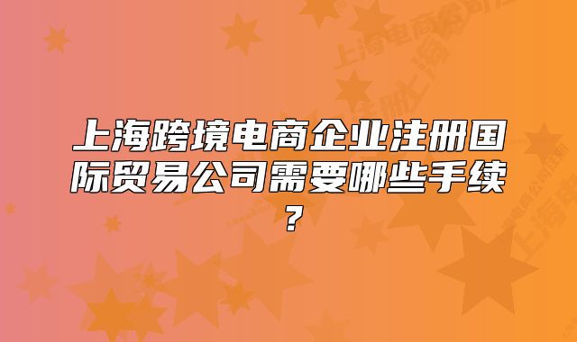 上海跨境電商企業(yè)注冊國際貿(mào)易公司需要哪些手續(xù)？