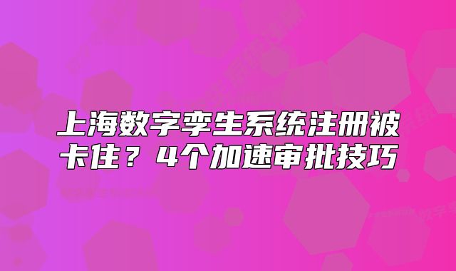 上海數(shù)字孿生系統(tǒng)注冊被卡??？4個(gè)加速審批技巧