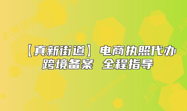 【真新街道】電商執(zhí)照代辦 跨境備案 全程指導