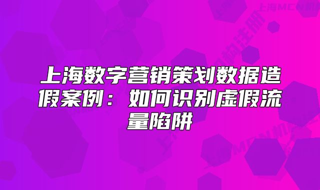 上海數(shù)字營(yíng)銷(xiāo)策劃數(shù)據(jù)造假案例:如何識(shí)別虛假流量陷阱