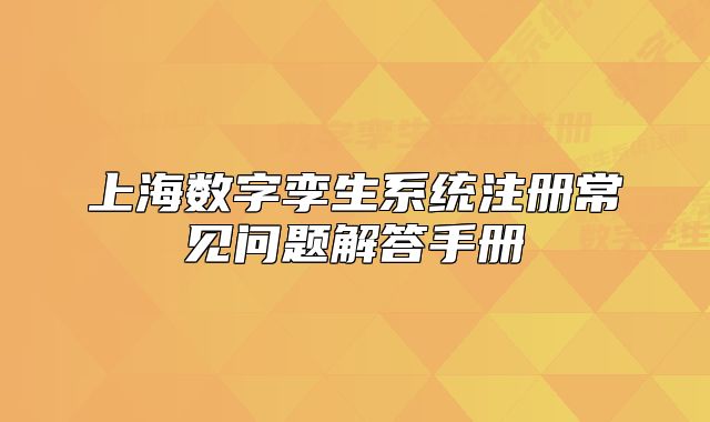 上海數(shù)字孿生系統(tǒng)注冊常見問題解答手冊