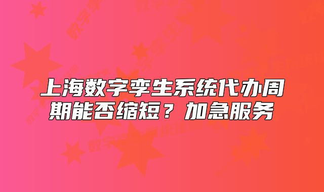 上海數(shù)字孿生系統(tǒng)代辦周期能否縮短？加急服務(wù)