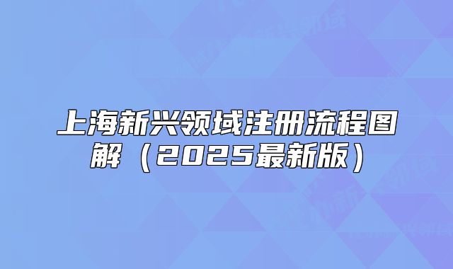 上海新興領(lǐng)域注冊(cè)流程圖解（2025最新版）