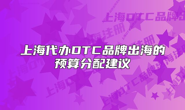 上海代辦DTC品牌出海的預(yù)算分配建議