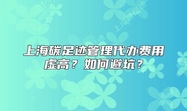 上海碳足跡管理代辦費(fèi)用虛高？如何避坑？