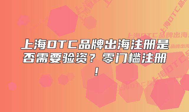 上海DTC品牌出海注冊(cè)是否需要驗(yàn)資？零門檻注冊(cè)！